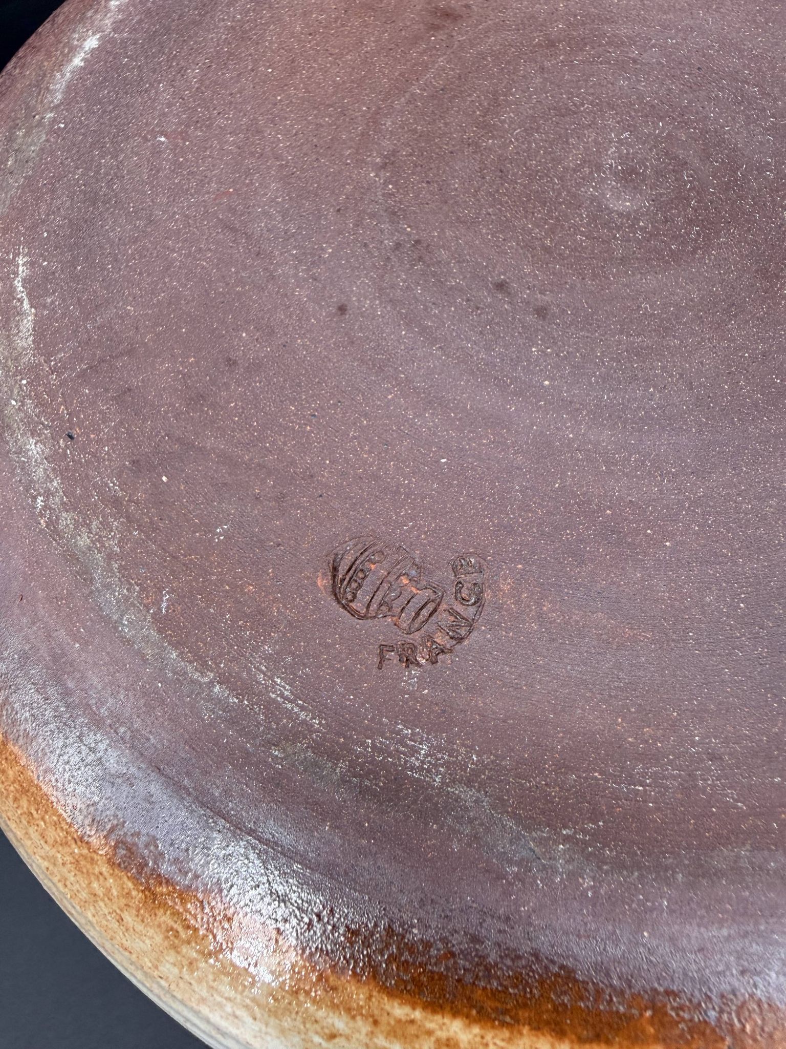 Grand saladier vintage en grès émaillé, France