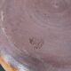 Vintage glazed stoneware large salad bowl, France
