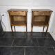 Pair of Louis XV style oak bedside tables