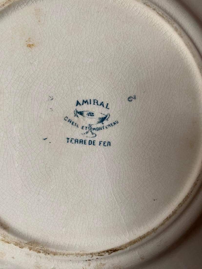 6 flat plates old floral assorted