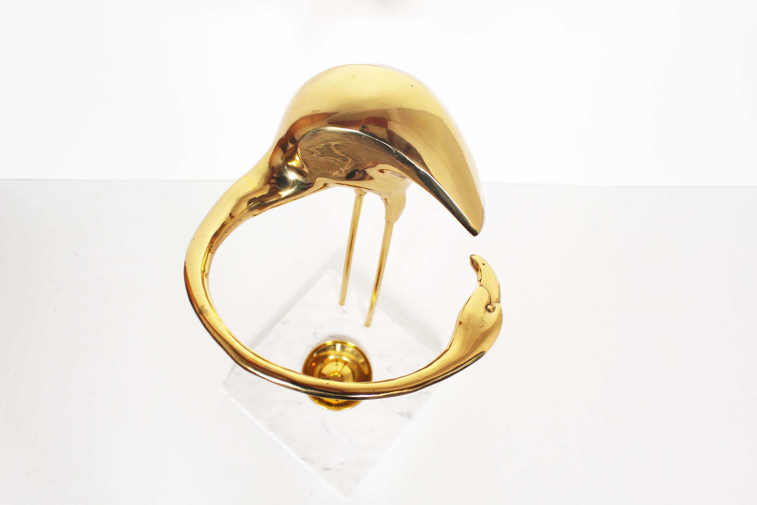 Hollywood Regency Brass & Marmble Umbrella stand