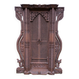 Vintage Wooden Newari Window From Nepal