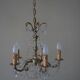 Bronze chandelier with crystal pendants – 5 lights