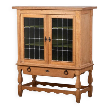 Brutalist Oak Cabinet by Henning Kjærnulf, Denmark, 1960s