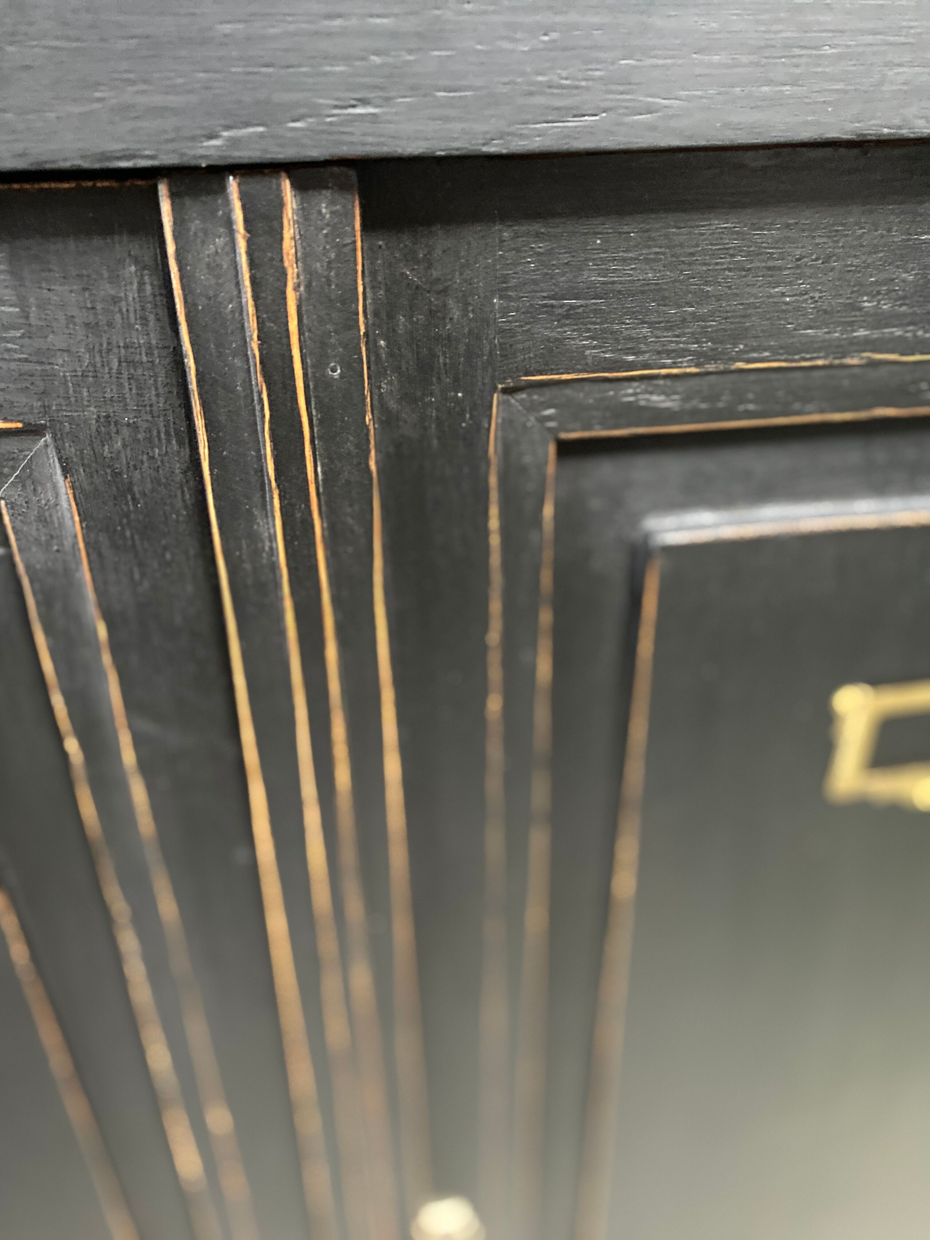 Black Parisian oak sideboard