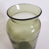 Blown and bubbled glass vase