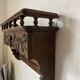 Old carved wooden kitchen shelf