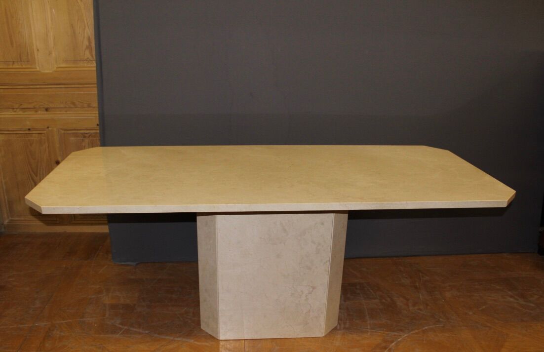 Design octagonal stone dining salla table