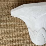 Pair of plaster wall sconces, palmette decoration, 20th century