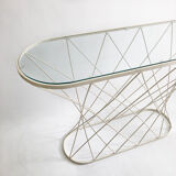 White twisted console table 1980s