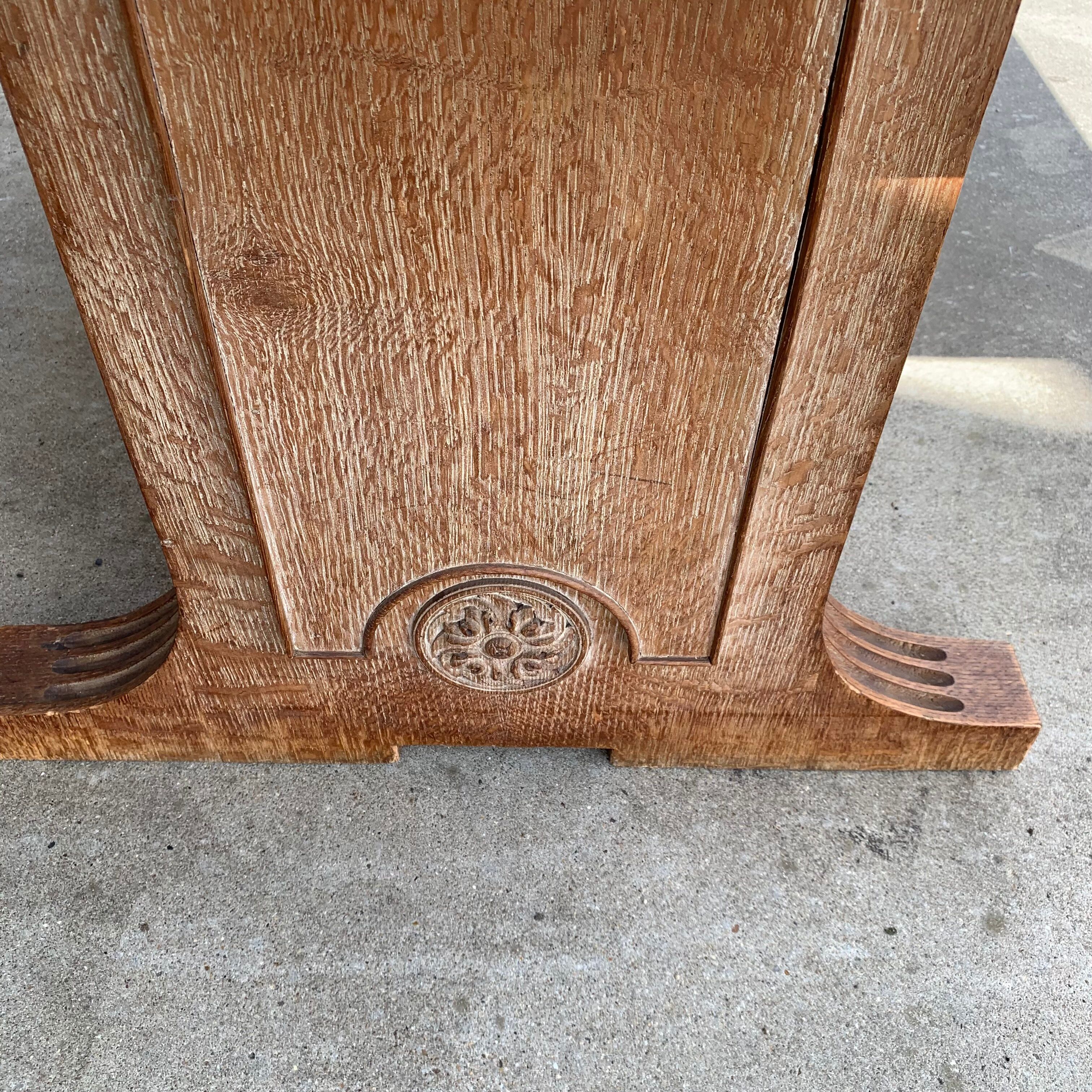 Art Deco dining table in cerused oak circa 1940