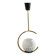 60s Arlus style pendant light, brass and glass