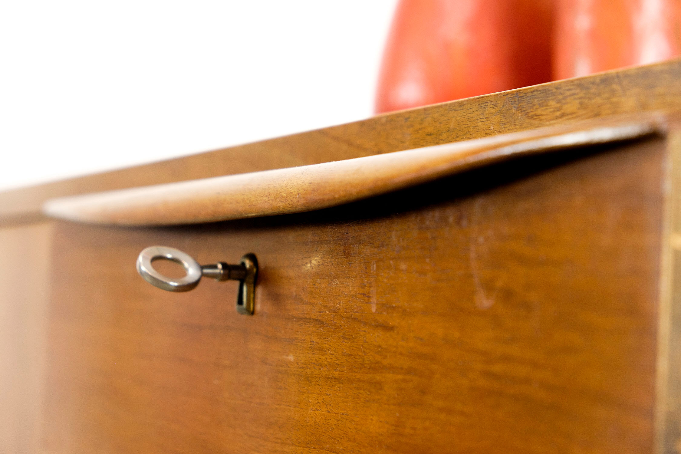 Midcentury Walnut Sideboard with sliding doors and drawers, 1950s