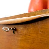 Midcentury Walnut Sideboard with sliding doors and drawers, 1950s