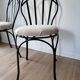 Set de 2 chaises métal noir