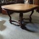 Dining table in solid blond walnut extendable Louis XV style around 1910/20