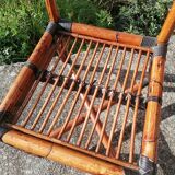 Vintage MacGuire chair in bamboo and canning