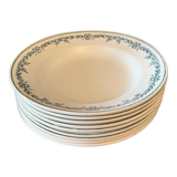 BHV - 9 hollow plates in old earthenware model Lauriers