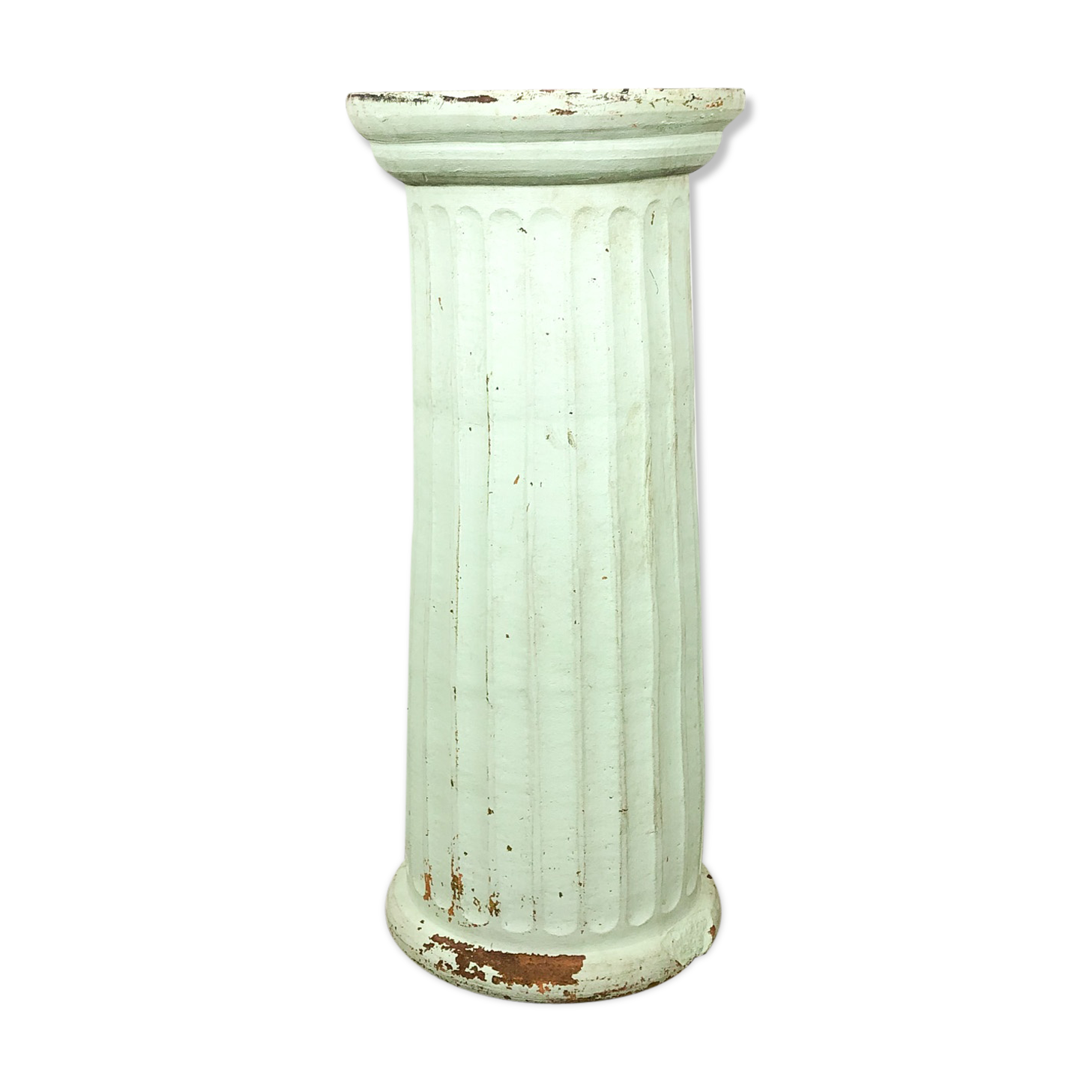 Vintage painted terracotta column