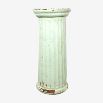 Vintage painted terracotta column