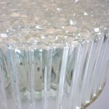 Large round ceiling light, molded glass wall light, thick, Helena Tynell, 1960s