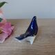 Vintage Soviet salt and pepper shaker in the shape of a cobalt blue bird.