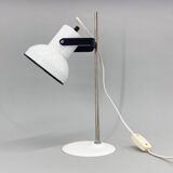 Mid-century White Metal Table Lamp, Czechoslovakia