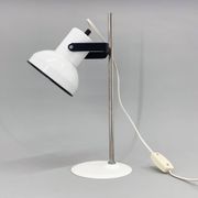 Mid-century White Metal Table Lamp, Czechoslovakia
