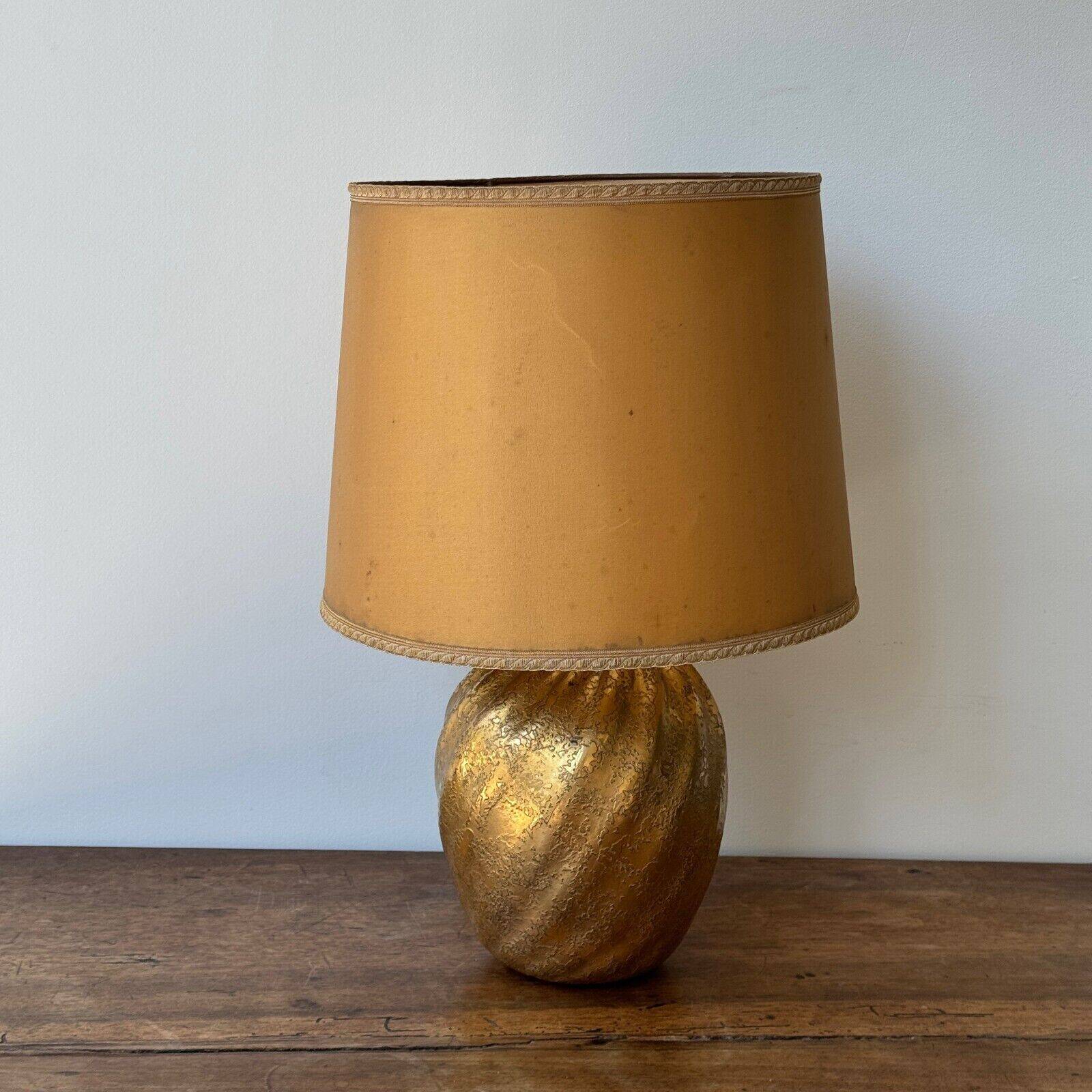 Murano Venice lamp 1960 signature golden inclusion with arrow