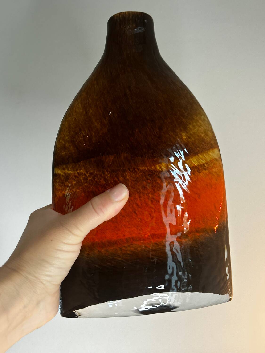 Paire de vases verre soufflé