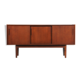 Teak sideboard with vertical hollow handles