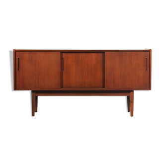 Teak sideboard with vertical hollow handles