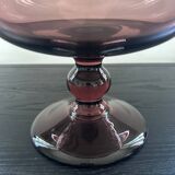 Coupe a fruits en verre améthyste