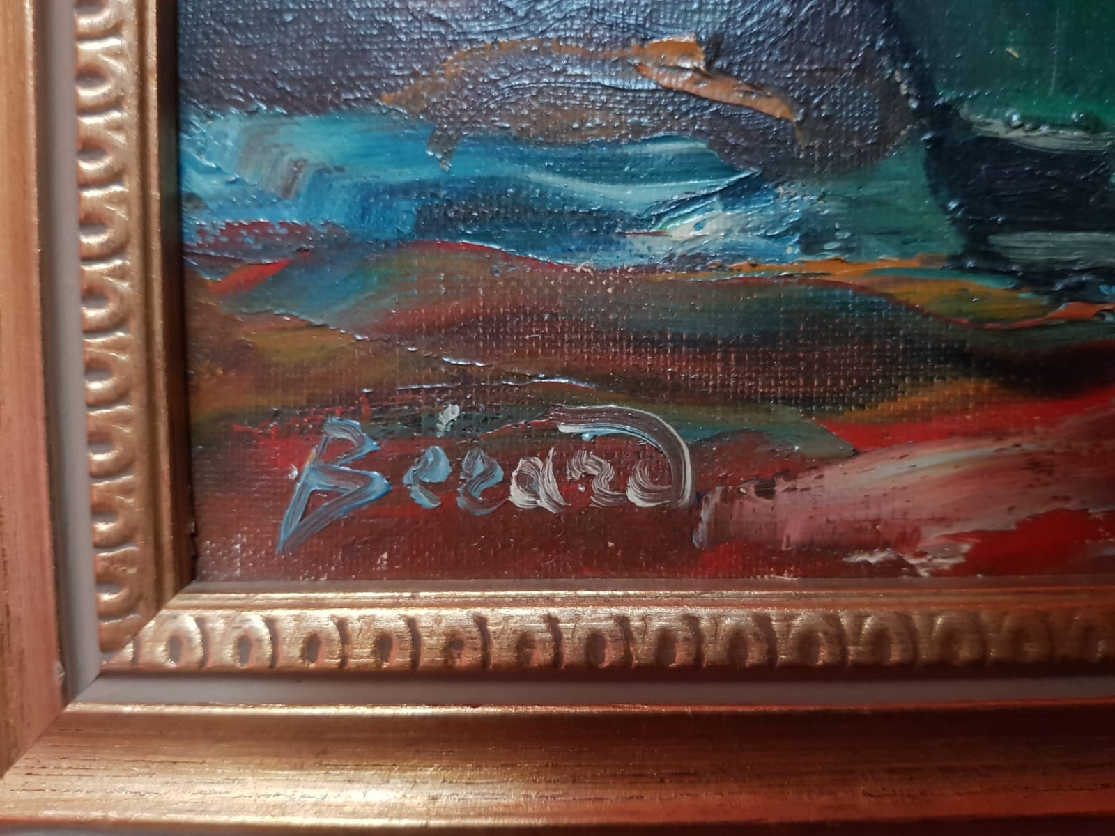 Old painting bezard bouquet of flowers