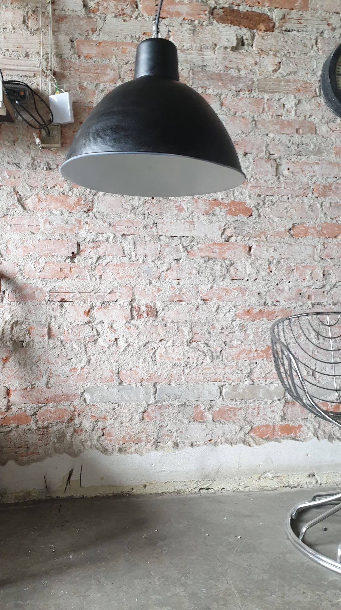 Vintage industrial german model EHS2/C loft pendant lamp, 1950