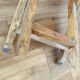 Fauteuil pliant bois et cuir