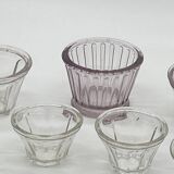 Lot / set of old jam pots / vintage verrines
