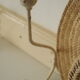 Porte manteau murale vintage bois et métal beige