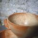 Set of 5 large sandstone bowls signed