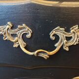 Stamped black Louis XV chest of drawers