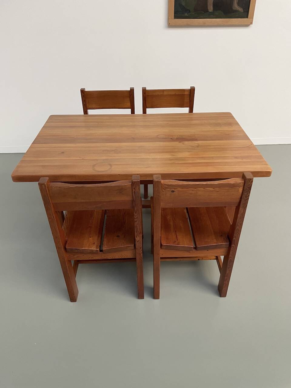 Set of table and 4 chairs, 60s mountain furniture