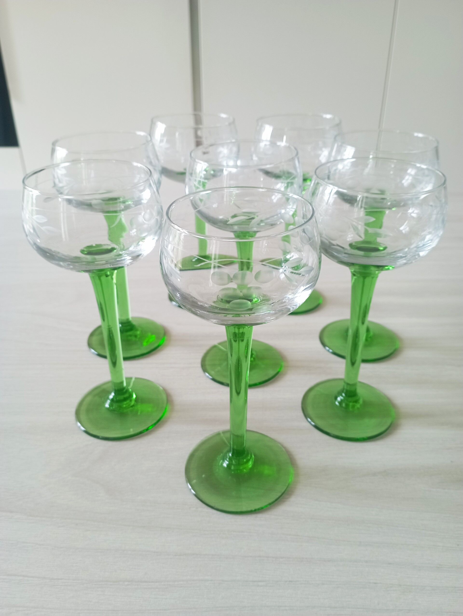 Set of 8 Alsace wine glasses