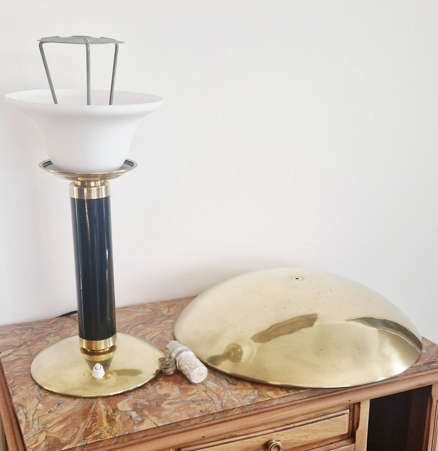 JUMO 350 Grand Luxe lamp - Brass and plexiglass - 1960s