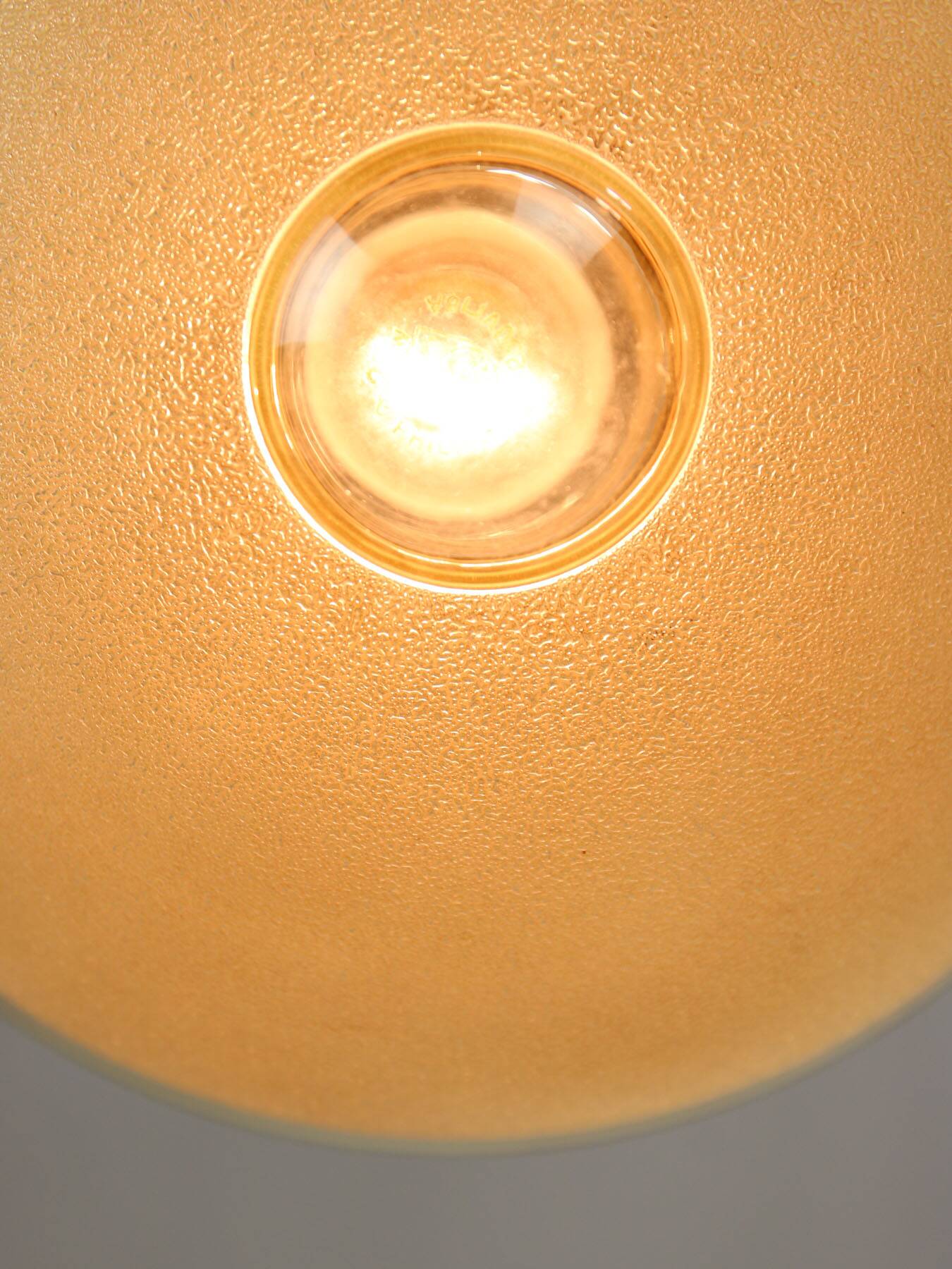 Mid-century Italian Brass and Glass Pendant Lamps, set of 2