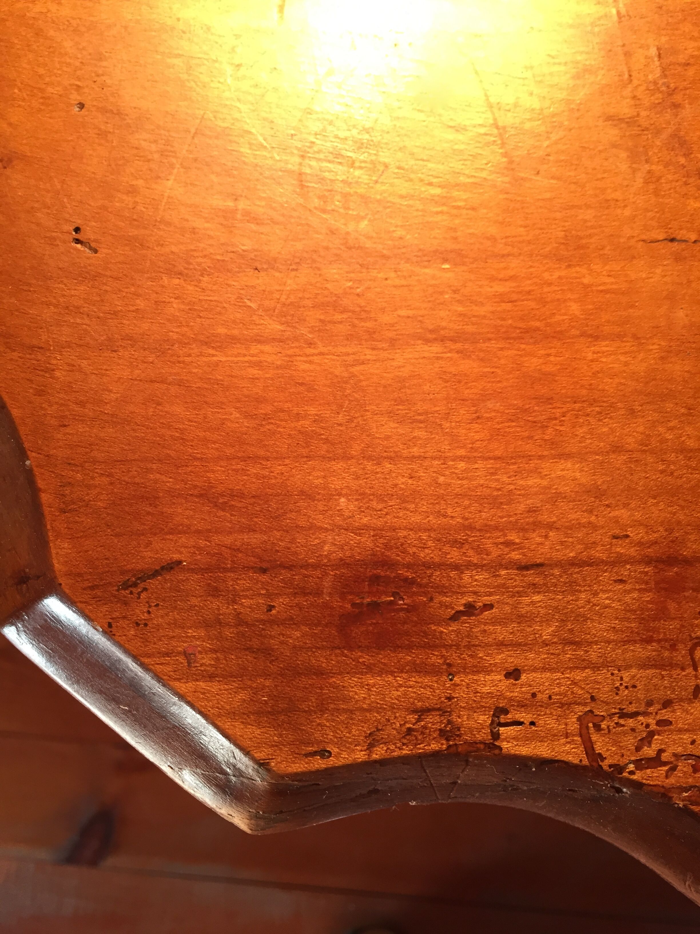 Antique furniture table 19th pedestal table oval tripod shape violin walnut solid provincial crafts