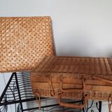 Rattan suitcase and box