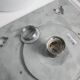 Doria Wall Light 1960 Alu Opaline + chrome LED bulb, Germany
