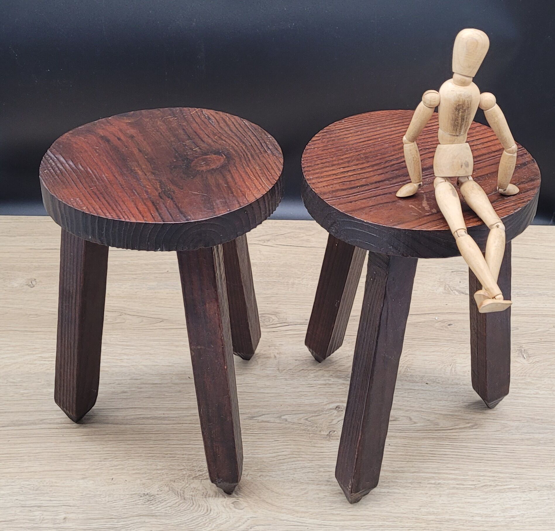 Pair of tripod stools square feet