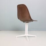Charles & Ray Eames "La Fonda" Brown Fiberglass Chairs For Herman Miller
