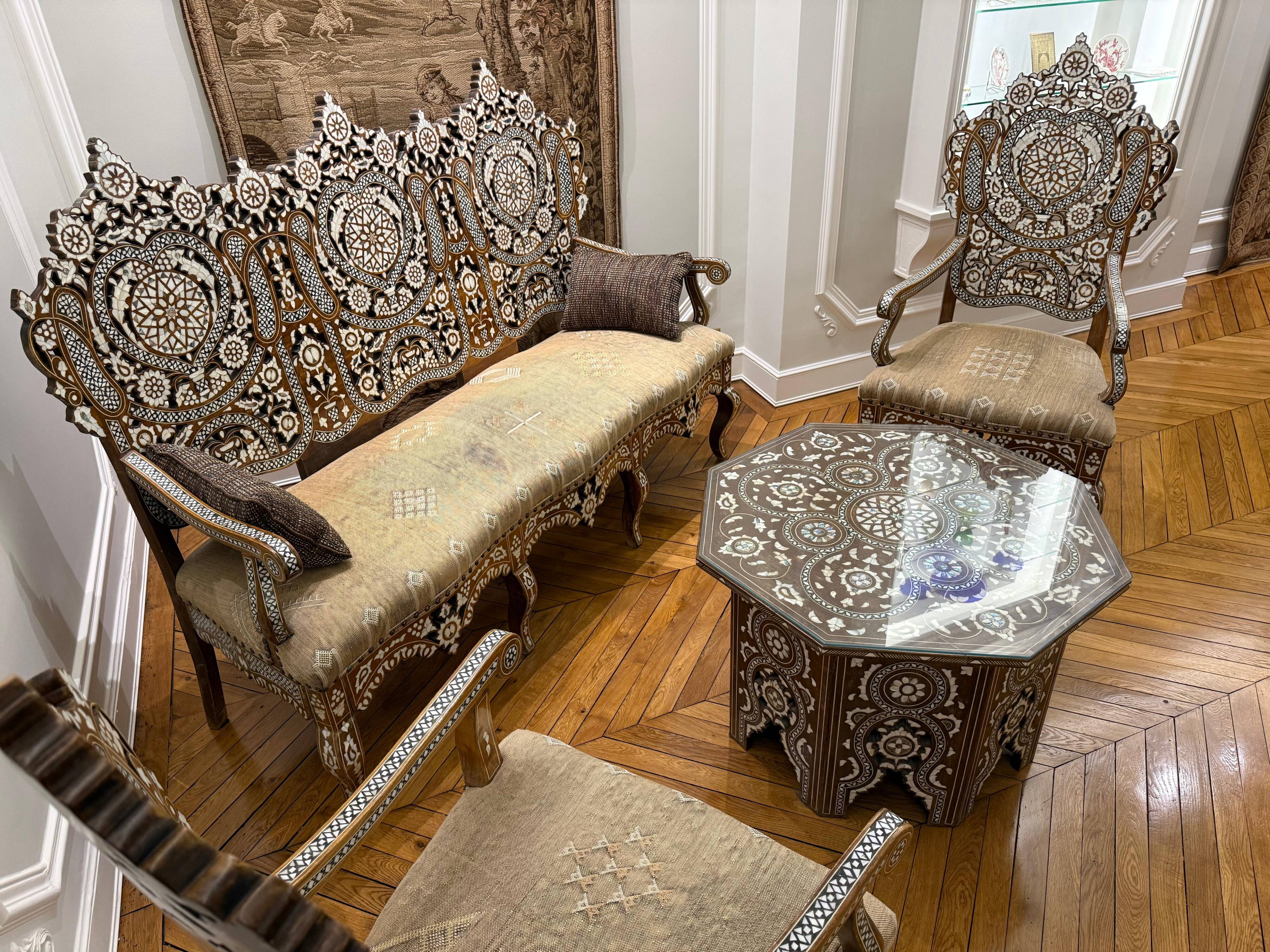 Oriental salon in marquetry